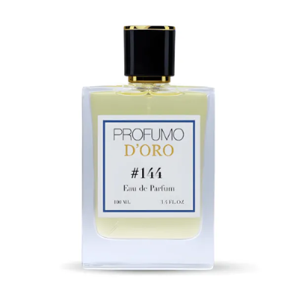 Profumo Doro 144 – edler Flakon, Hauptansicht des rauchig-ledernen Eau de Parfum